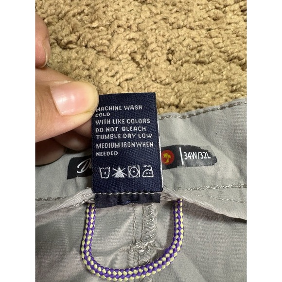 Desert Dunes Tech Pants Men 34x32 Gray Stretch Performance Hiking Outdoor - Picture 5 of 11